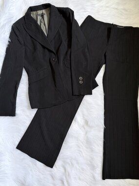 Vintage bebe Black Pinstripe Suit Set - Made in USA - 8